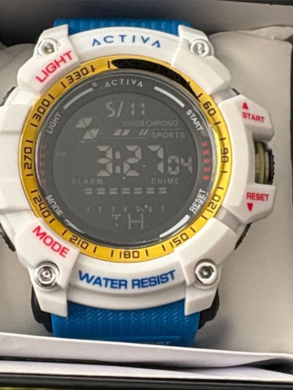 New Activa X Invicta Digital Men's Watch 56mm White/Blue ACW8020-009 Invicta